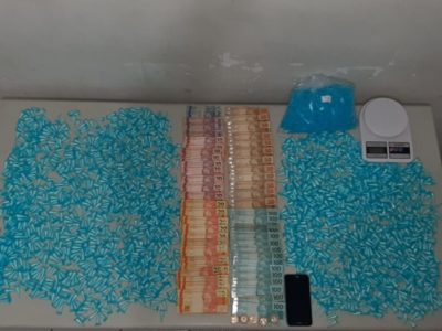 Adolescentes são detidos com grande quantidade de droga e R$ 11,9 mil