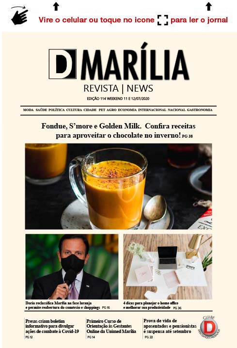 D MARÍLIA REVISTA|NEWS – EDIÇÃO WEEKEND – 11 E 12/07/2020