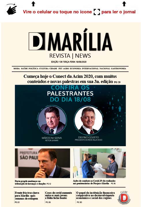 D MARÍLIA REVISTA|NEWS – EDIÇÃO 18-08-2020 – TERÇA-FEIRA