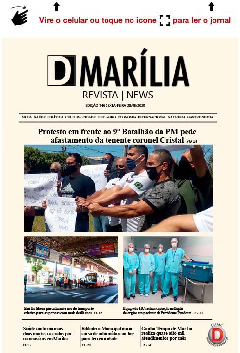 D MARÍLIA REVISTA|NEWS – EDIÇÃO 28-08-2020 – SEXTA-FEIRA