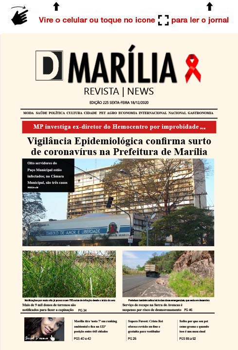 D MARÍLIA REVISTA | NEWS – EDIÇÃO 18-12-2020 – SEXTA-FEIRA