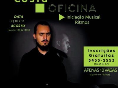 Leo Costa e Secretaria da Cultura oferecem curso de iniciação musical