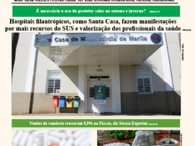 D MARÍLIA REVISTA|NEWS  – EDIÇÃO – QUARTA-FEIRA – 20-04-2022