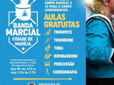 Banda Marcial tem inscrições abertas para novos alunos