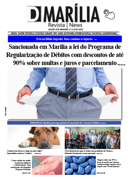 D MARÍLIA REVISTA|NEWS – EDIÇÃO – WEEKEND 21 e 22-01-2023