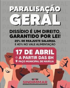 Greve mantida para segunda-feira: sindicato não reconhece proposta unilateral e sem diálogo do prefeito Daniel Alonso
