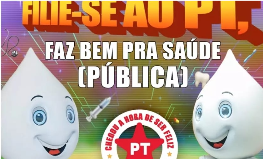 Kataguiri aciona PGR contra PT por publicação do Zé Gotinha pedindo filiação partidária e dinheiro ao partido. Definitivamente, eles não têm vergona na cara!