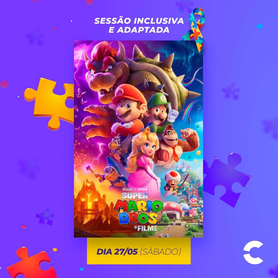Cinépolis do Marília Shopping promove sessão inclusiva adaptada de “Super Mario Bros. – O Filme”