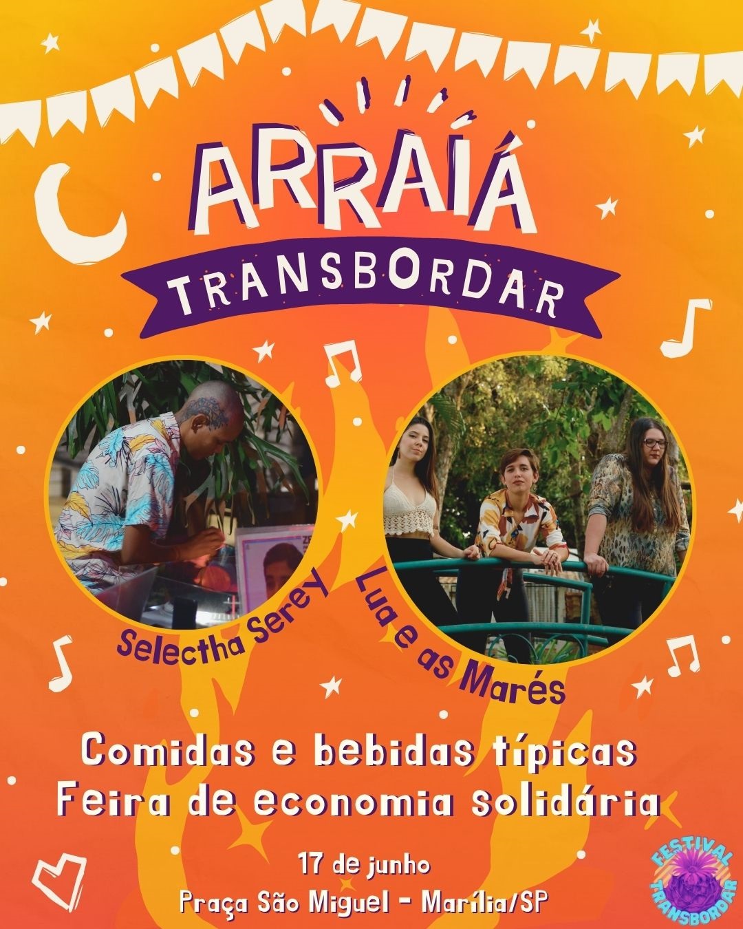 Com muita gastronomia e música, Festival Transbordar apresenta hoje mais um evento cultural na praça São Miguel