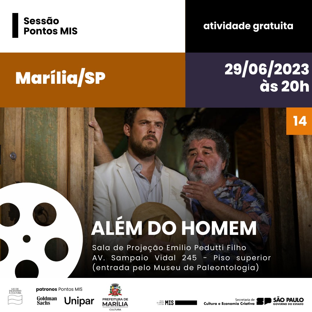 Secretaria Municipal da Cultura exibe hoje ‘Além do Homem’, de Willy Biondani, em sessão presencial no CCM