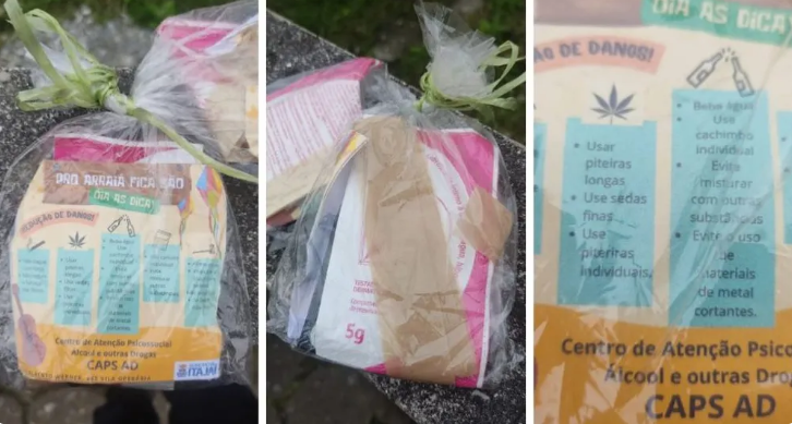 Kit com seda para maconha é entregue a usuários de droga em município de SC; VEJA
