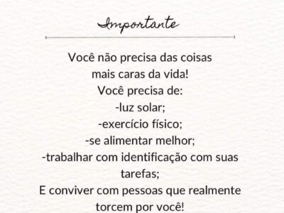 Vamos iniciar a semana refletindo sobre onde colocamos nosso foco e energia. Confira!