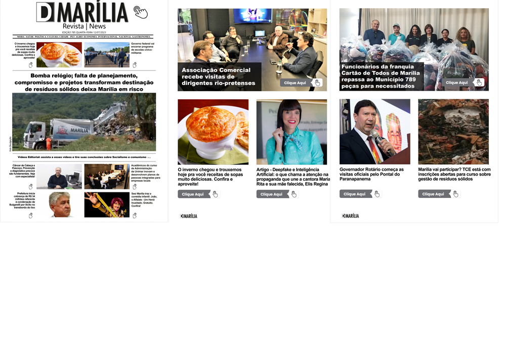 D Marília News aperfeiçoa método de leitura. Muito mais conteúdo selecionado para você e a um clique. Confira!