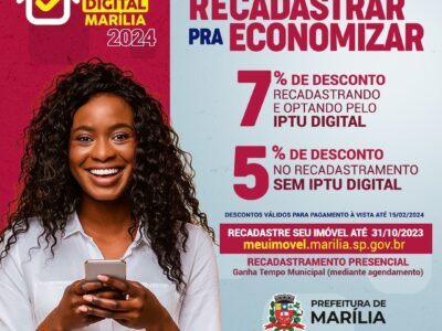 Contribuinte que optar pelo IPTU Digital garante 7% de desconto no carnê de 2024