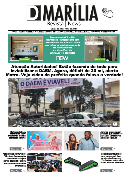 D MARÍLIA REVISTA|NEWS – EDIÇÃO – Quinta-feira  28 de Julho 2023