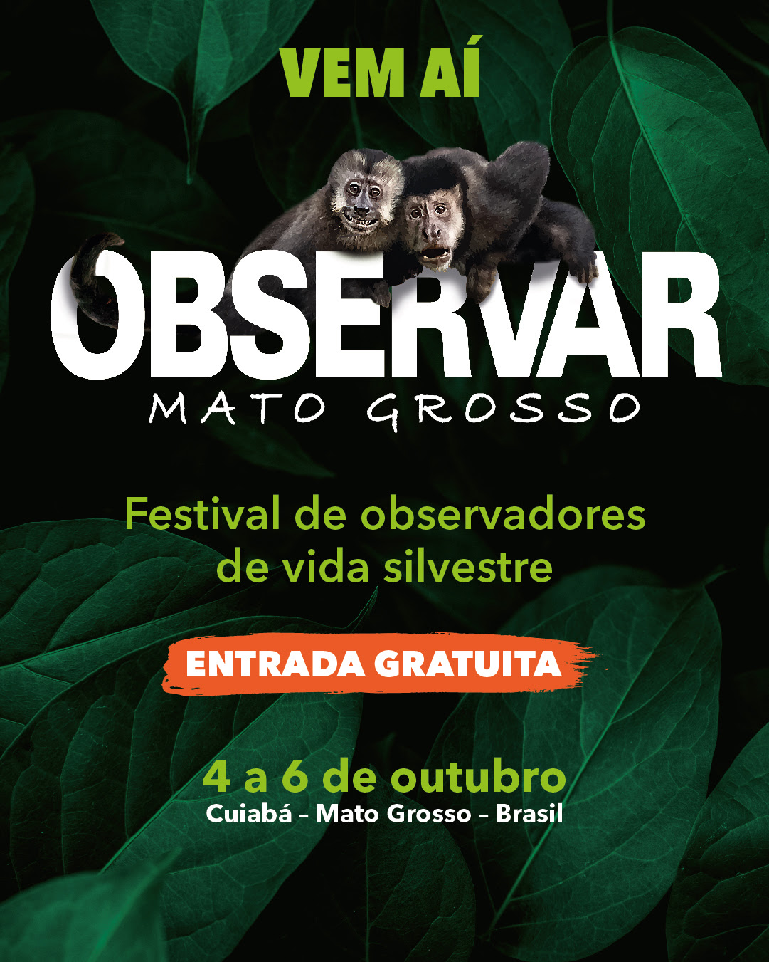 Cuiabá será palco do 1º Observar MT Animais Silvestres