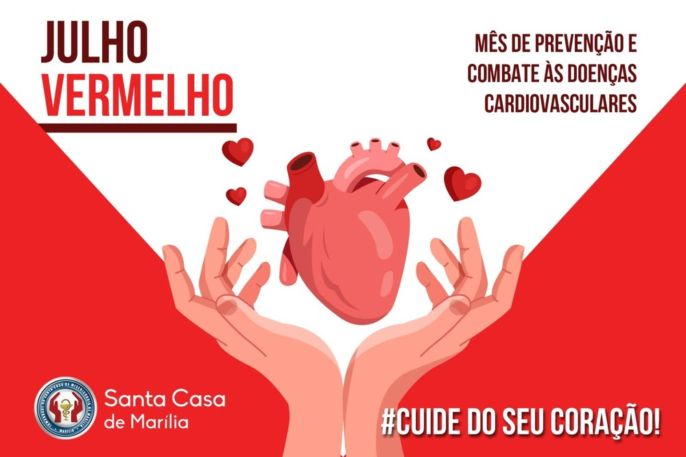 Julho Vermelho desenvolve ações de prevenção e combate às doenças cardiovasculares na Santa Casa de Marília