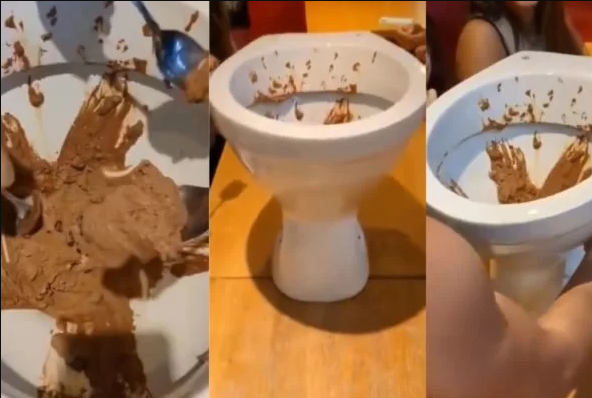 Comeria? Restaurante inova ao servir sorvete de chocolate na privada; VEJA VÍDEO