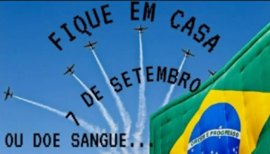 Uma das imagens criadas pelos bolsonaristas para pedir boicote ao 7 de setembro