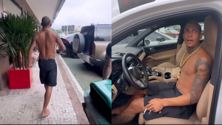 Preso por tráfico anos atrás, Mc Poze chega sem camisa e descalço e compra carro de quase R$ 1 milhão; VEJA VÍDEO