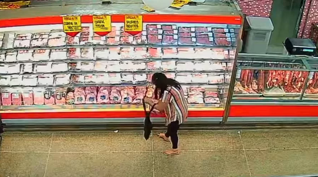 Cansou de Esperar: mulher é presa após furtar mais de R$ 5 mil em picanha no DF; VEJA VÍDEO