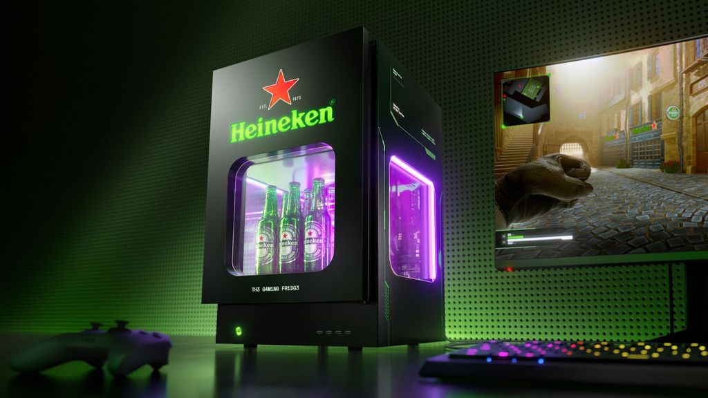 Nova geladeira gamer da Heineken resfria PC e gela cerveja