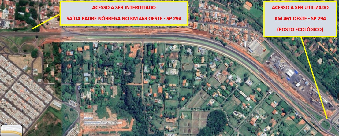 Bloqueio no km 463 da pista Leste (sentido Oriente) ocorre em continuidade as obras de aperfeiçoamento logístico