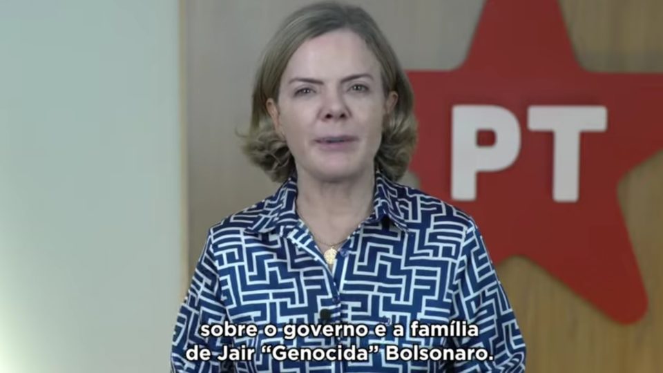 Gleisi faz 14 ofensas e 7 acusações em vídeo em que reclama de ataques de bolsonaristas;