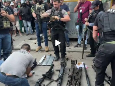 Vídeo mostra momento em que armas desviadas do Exército são recuperadas no Rio