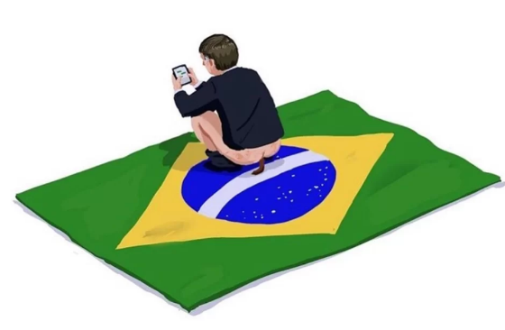 Depois de grande repercussão negativa, Caixa cancela exposição que mostra Bolsonaro defecando em bandeira