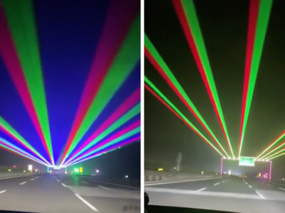 Lasers são instalados em rodovia para melhorar segurança no trânsito e intriga internautas; VEJA VÍDEO E ENTENDA