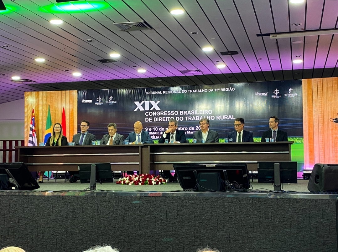 Unimar e TRT da 15ª região realizam a XIX Congresso de Direito do Trabalho Rural em Marília