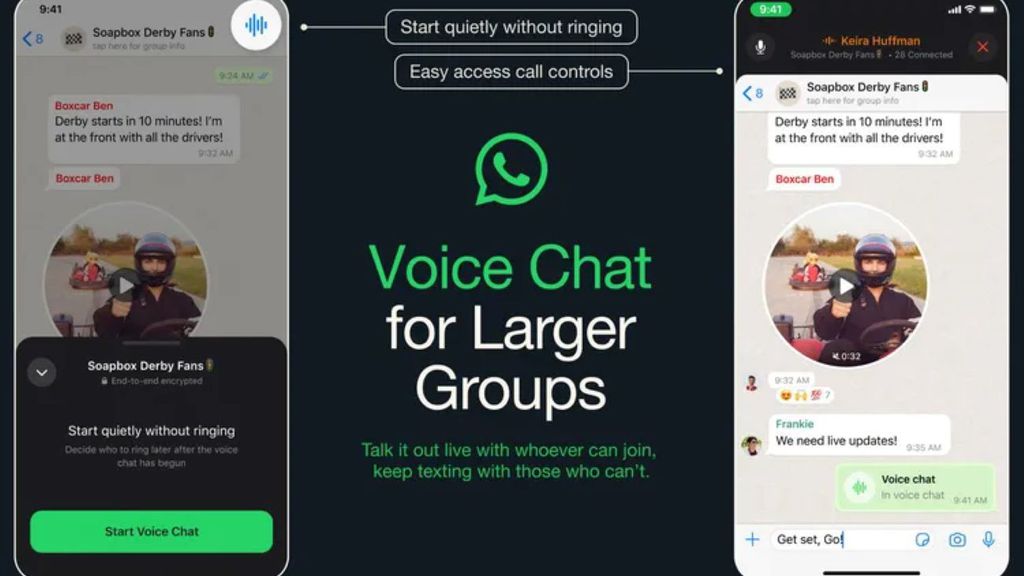 WhatsApp ganha chat de voz exclusivo para grupos grandes