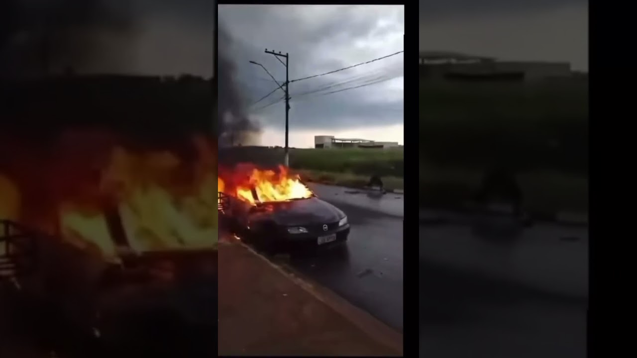 Atualização: Sogro incendeia carro após genro terminar caso amoroso com ele; VEJA VÍDEO
