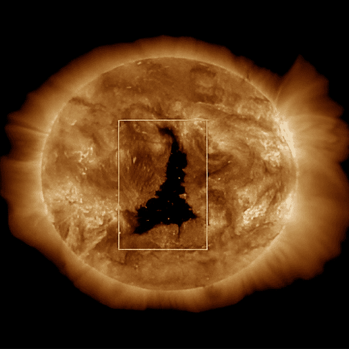 Enorme buraco do tamanho de 60 Terras surge no Sol causando impactos no nosso planeta; VEJA VÍDEO E ENTENDA