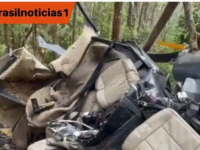 MAGENS IMPRESSIONANTES: Vídeo mostra Helicóptero completamente destruído após queda; ASSISTA