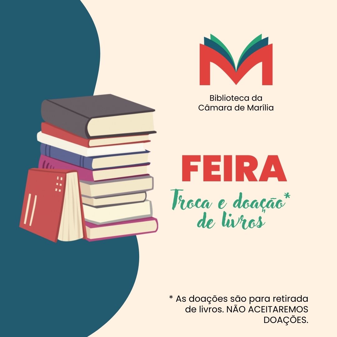 Biblioteca da Câmara realiza 1ª Feira de Troca e Doação de Livros. Veja!