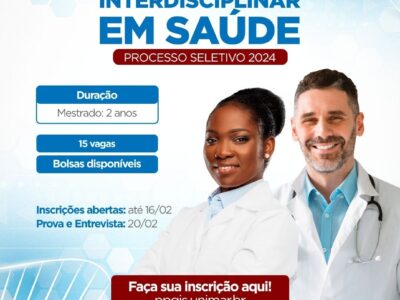 Mestrado Interdisciplinar em Saúde na Unimar abre inscrições: oportunidade para profissionais da área