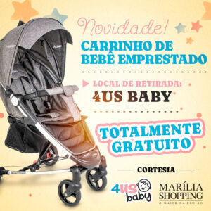 Serviço de empréstimo gratuito de carrinhos de bebê é lançado pelo Marília Shopping