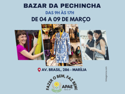 APAE de Marília promove seu tradicional Bazar da Pechincha esta semana