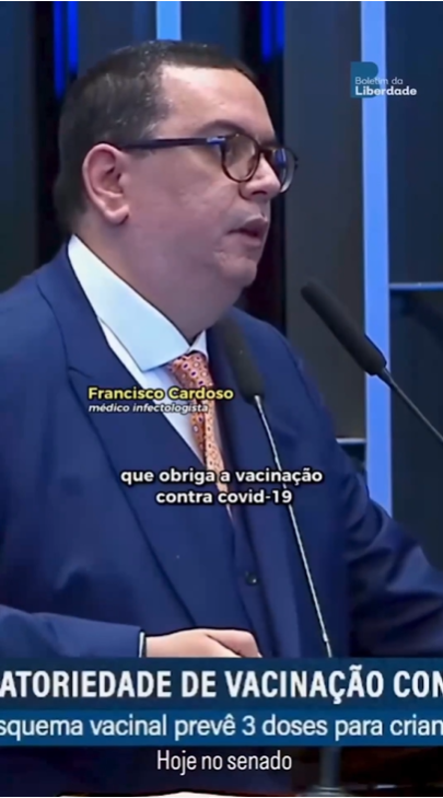 VÍDEO EDITORIAL: NÃO VACINE SUAS CRIANÇAS CONTRA COVID-19 COM VACINA SUGERIDA PELO MINISTÉRIO DA SAÚDE, SEGUNDO ESPECIALISTA. CONFIRA VÍDEO!