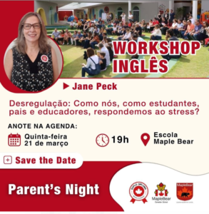 Maple Bear Marília recebe educadora internacional para falar sobre como estudantes, pais e educadores  respondem ao stress