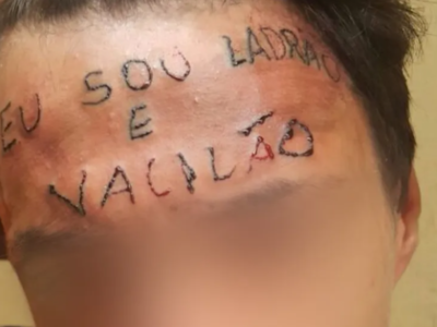 De novo? Jovem que teve testa tatuada com ‘eu sou ladrão e vacilão’ é preso novamente por roubo