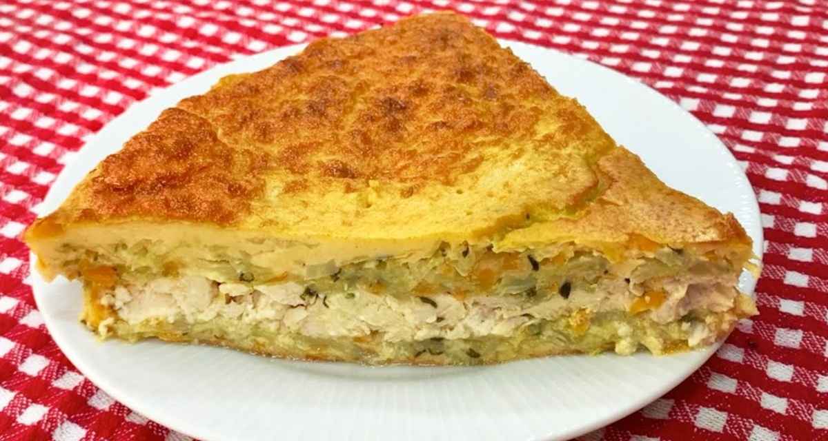 Torta recheada que emagrece! Jantar com poucas calorias e sem farinha de trigo – Fácil demais!