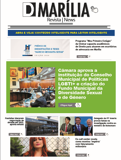 D MARÍLIA REVISTA NEWS – EDIÇÃO – 01 DE ABRIL DE 2024