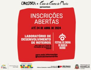 Festival de Cinema de Marília abre inscrições para o 2º Ciclo de Formação em Cinema do Interior