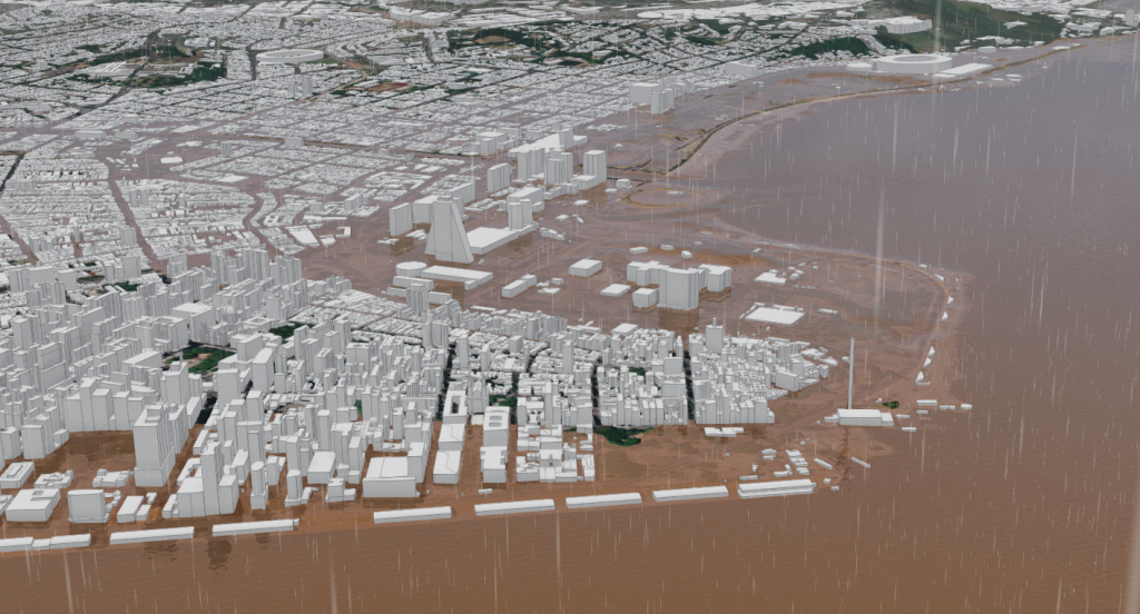 Mapa 3D revela impacto das inundações em Porto Alegre; veja