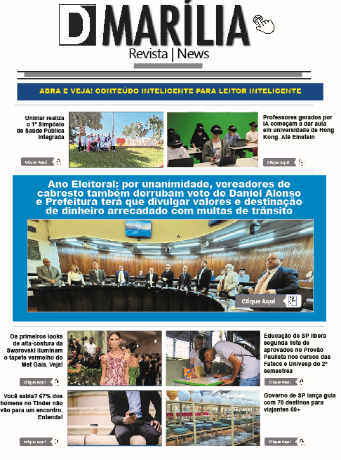 D MARÍLIA REVISTA NEWS – EDIÇÃO DE 13 DE MAIO DE 2024