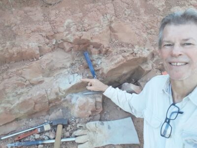 William Nava, de Marília, encontra novo sítio paleontológico e descobre crânio de um crocodilo pré-histórico