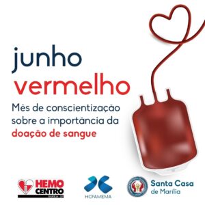Junho Vermelho é o mês de conscientização sobre a importância da doação de sangue